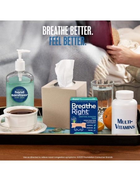 Tiras Nasales Breathe Right Extra Fuerte Mentol 26 Unidades