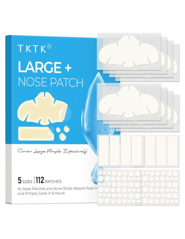 Parches Hidrocoloides para Nariz TKTK - 112 Piezas XL 91x48mm