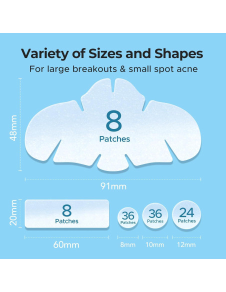 Parches Hidrocoloides para Nariz TKTK - 112 Piezas XL 91x48mm