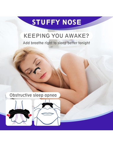 Tiras Nasales Alivio Ronquido Nengmiaokeji 60 Unidades