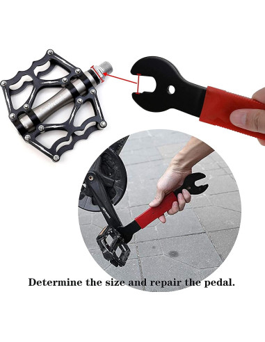 Llave de Pedal Doble Cara Nainsect 15/16/17mm para Bicicleta