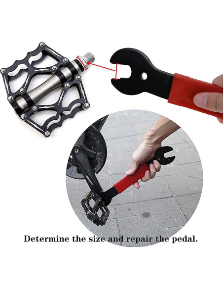 Llave de Pedal Doble Cara Nainsect 15/16/17mm para Bicicleta