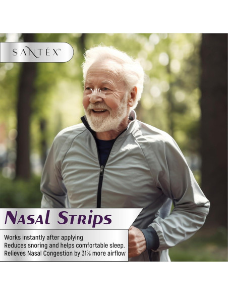Tiras Nasales Santéx Grandes 45ct - Alivio Ronquidos y Congestión