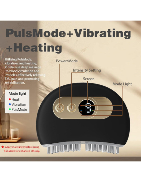 Masajeador TMJ Portátil Derggzey con Calor y Vibración