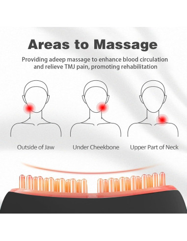 Masajeador TMJ Portátil Derggzey con Calor y Vibración