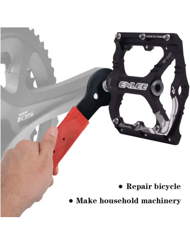 Llave de Pedal Doble Cara Nainsect 15/16/17mm para Bicicleta