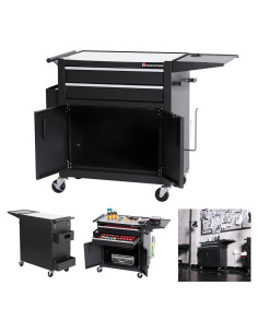 Carro de Tatuaje TANKSTORM TZ12W Acero Negro 62x33cm