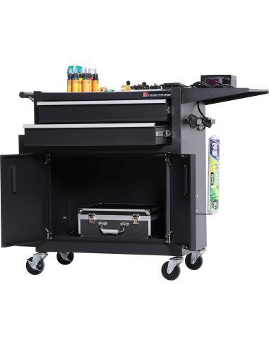 Carro de Tatuaje TANKSTORM TZ12W Acero Negro 62x33cm