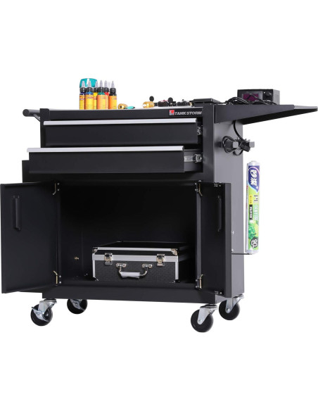 Carro de Tatuaje TANKSTORM TZ12W Acero Negro 62x33cm