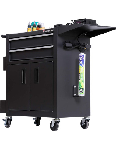 Carro de Tatuaje TANKSTORM TZ12W Acero Negro 62x33cm