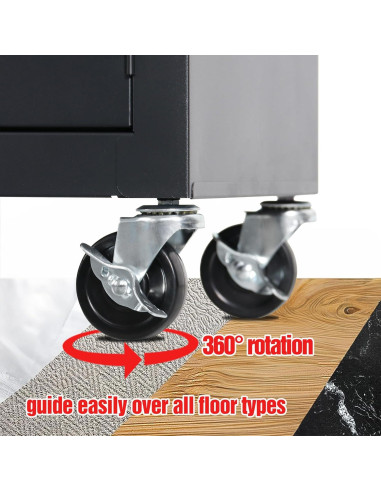 Carro de Tatuaje TANKSTORM TZ12W Acero Negro 62x33cm