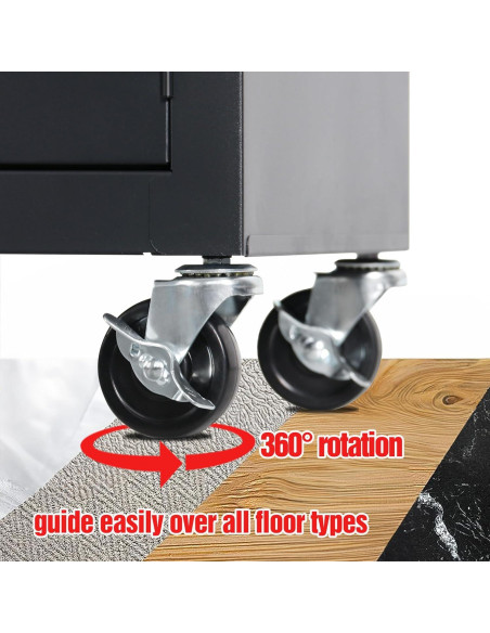 Carro de Tatuaje TANKSTORM TZ12W Acero Negro 62x33cm