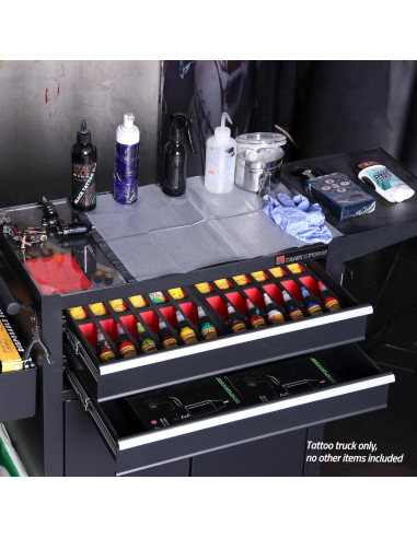 Carro de Tatuaje TANKSTORM TZ12W Acero Negro 62x33cm
