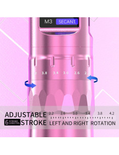 Kit de Máquina de Tatuaje Inalámbrica YILONG Rosa 1200mAh LCD 2