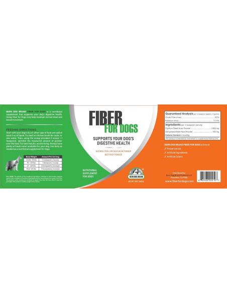Fibra para Perros Bern Dog 340g - Polvo Natural para Digestión