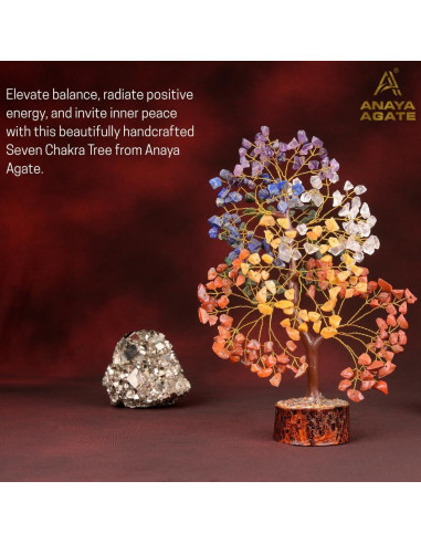 Árbol de Cristal Sanador 7 Chakras ANAYA AGATE 25 cm