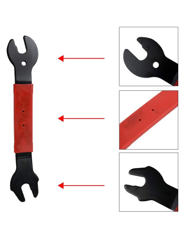 Llave de Pedal Doble Cara Nainsect 15/16/17mm para Bicicleta