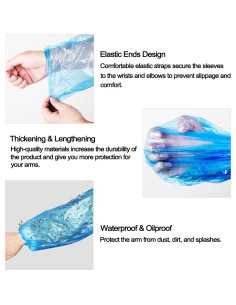 Cubiertas desechables FIPASEN para brazos 200PCS - Azul 2