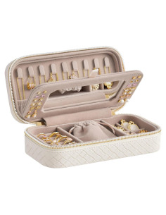 Estuche de Viaje para Joyas SONGMICS HOME Blanco Nube