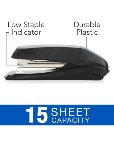 Grapadora Swingline Estándar Negra + 1250 Grapas Premium