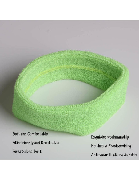 Banda para la cabeza de algodón Hzaiwy - 12 piezas, 18x5 cm