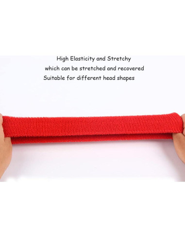 Banda para la cabeza de algodón Hzaiwy - 12 piezas, 18x5 cm