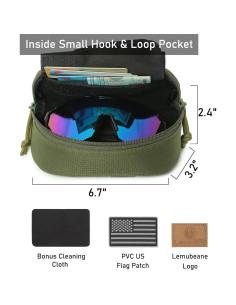 Funda Táctica Molle para Gafas Lemubeane Verde Militar 2