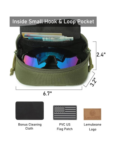 Funda Táctica Molle para Gafas Lemubeane Verde Militar