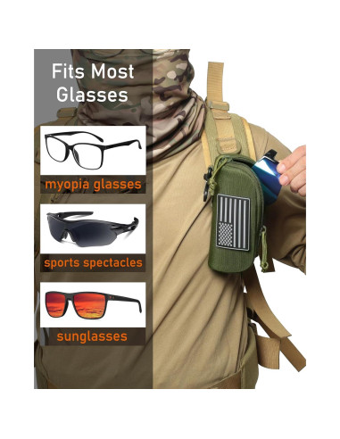 Funda Táctica Molle para Gafas Lemubeane Verde Militar