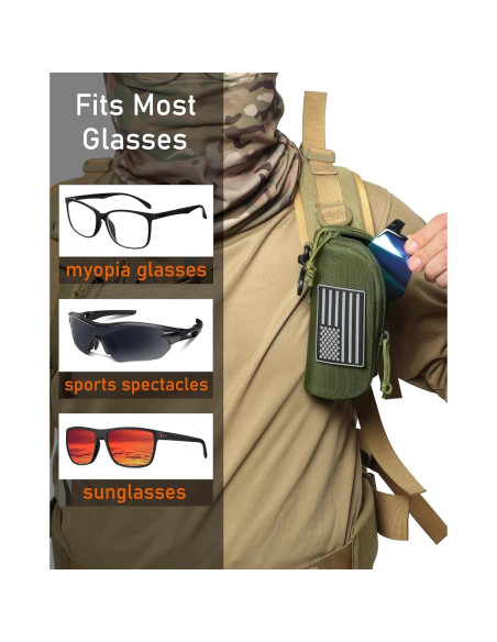 Funda Táctica Molle para Gafas Lemubeane Verde Militar