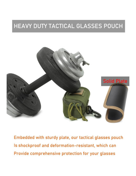 Funda Táctica Molle para Gafas Lemubeane Verde Militar