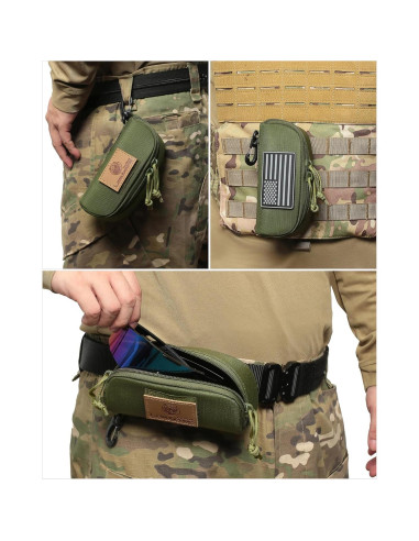 Funda Táctica Molle para Gafas Lemubeane Verde Militar