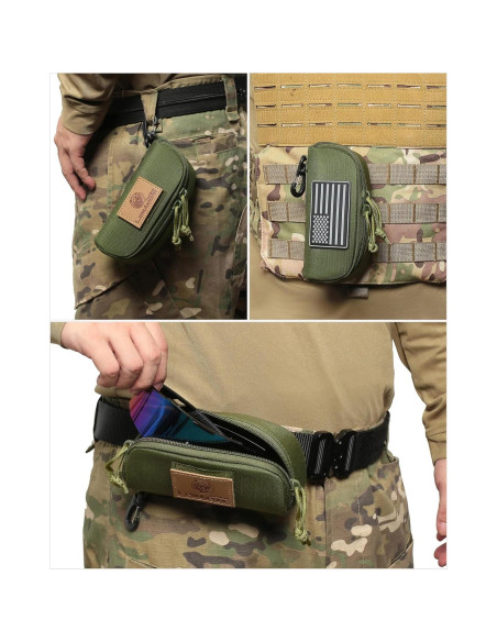 Funda Táctica Molle para Gafas Lemubeane Verde Militar