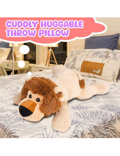 Peluche Jumbo León 81 cm Forest & Twelfth, suave y abrazable 2