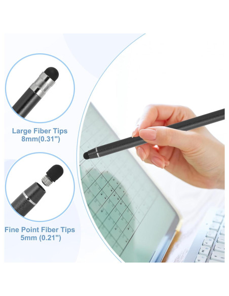 Bolígrafos Stylus PATIKIL 5 Pcs Alta Sensibilidad Negro