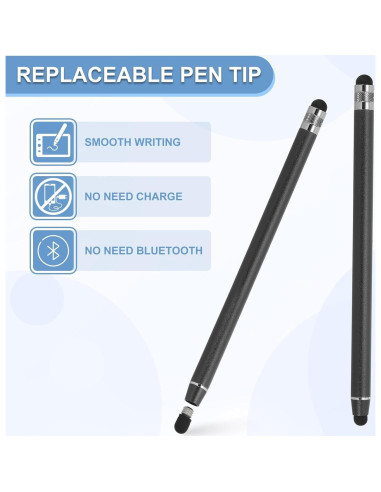 Bolígrafos Stylus PATIKIL 5 Pcs Alta Sensibilidad Negro