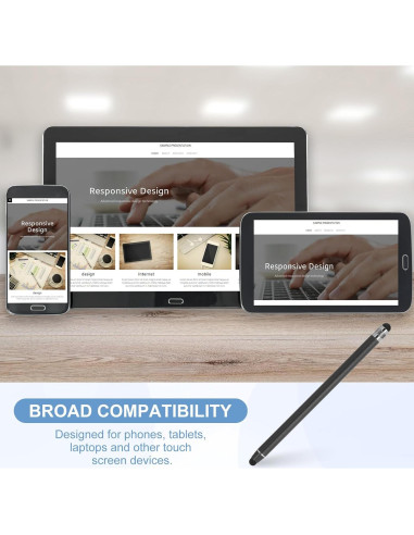 Bolígrafos Stylus PATIKIL 5 Pcs Alta Sensibilidad Negro