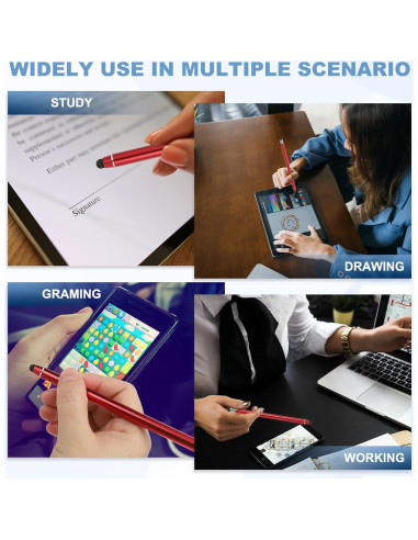 Bolígrafos Stylus PATIKIL 5 Pcs Alta Sensibilidad Negro