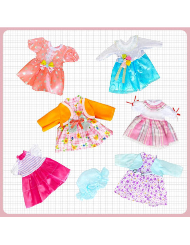 6 Conjuntos de Ropa para Muñeca Bebé 30-35 cm - Chenghai