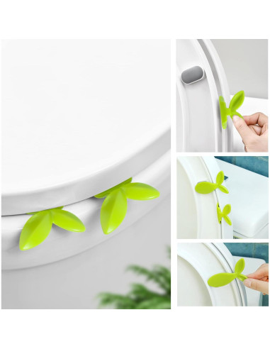 Elevador de Tapa de Inodoro Pwsap - 2 Pcs, Verde, Silicona