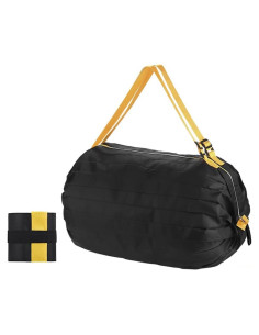Bolsa de Compras Reutilizable Defrko Negra Plegable 39.9x39.9cm