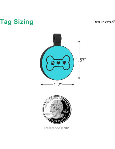 Etiqueta de Identificación QR para Perro MYLUCKYTAG Silicona 3x4cm