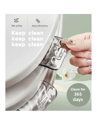 Mango de Inodoro OURJIA 4 Piezas Sin Contacto Gris y Blanco