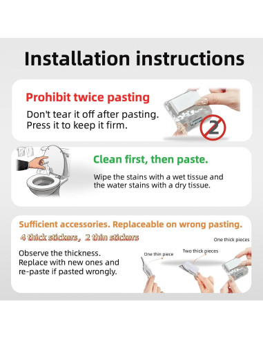 Mango de Inodoro OURJIA 4 Piezas Sin Contacto Gris y Blanco