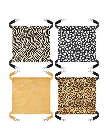 Hamaca para Mascotas Boao 4 Pcs - Leopardo, Cebra, Camello