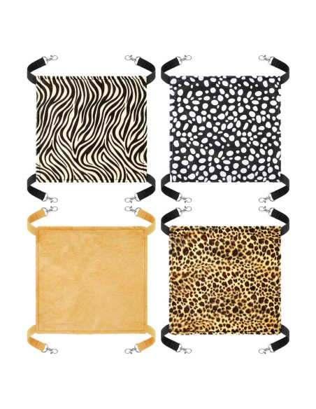 Hamaca para Mascotas Boao 4 Pcs - Leopardo, Cebra, Camello