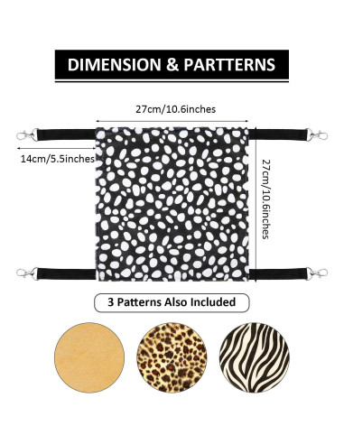 Hamaca para Mascotas Boao 4 Pcs - Leopardo, Cebra, Camello