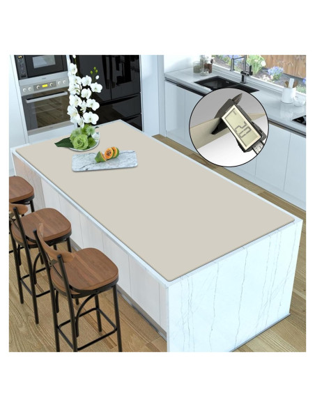 Alfombrilla de Silicona Ultibe 120x60cm Antideslizante Gris Beige