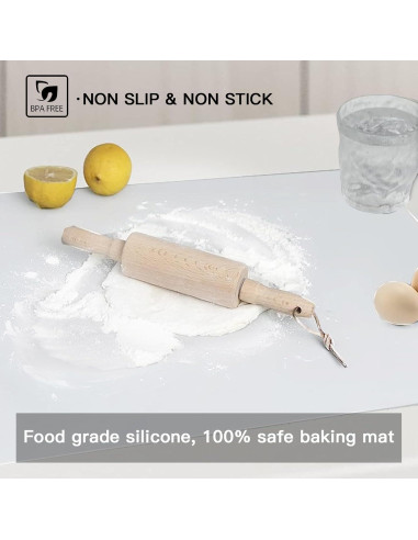 Alfombrilla de Silicona Ultibe 120x60cm Antideslizante Gris Beige