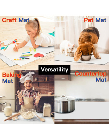 Alfombrilla de Silicona Ultibe 120x60cm Antideslizante Gris Beige